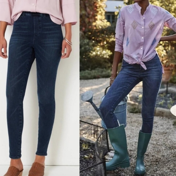 J. Jill The Perfect Jeggings Great Lakes Wash Denim Blue Jeans Sz S NEW - Picture 1 of 13